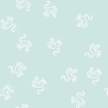 Poisonous monster line seamless pattern イラスト素材