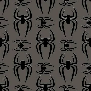 Poisonous Spider Seamless Pattern Illustrazione stock