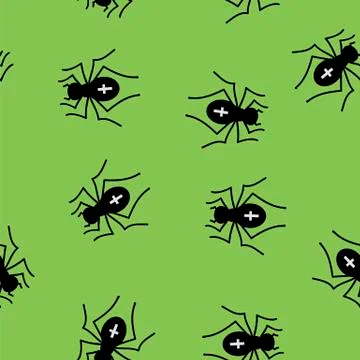 Poisonous Spider Seamless Pattern Illustrazione stock