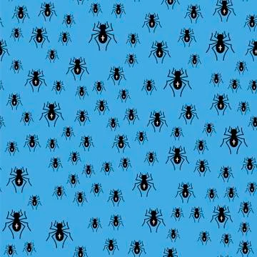 Poisonous Spider Seamless Pattern Illustrazione stock