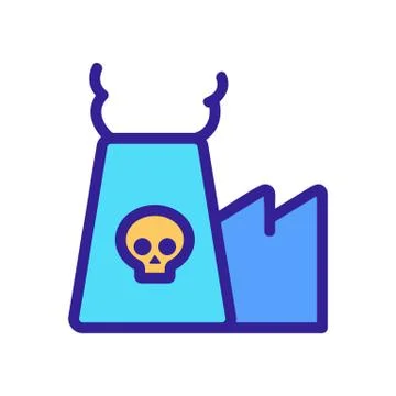 Poisonous substances icon vector. Isolated contour symbol illustration 스톡 일러스트