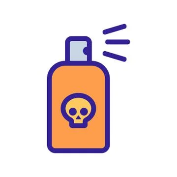 Poisonous substances icon vector. Isolated contour symbol illustration 库存插图