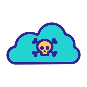 Poisonous substances icon vector. Isolated contour symbol illustration 스톡 일러스트