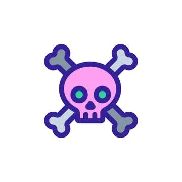 Poisonous substances icon vector. Isolated contour symbol illustration Stock Illustration