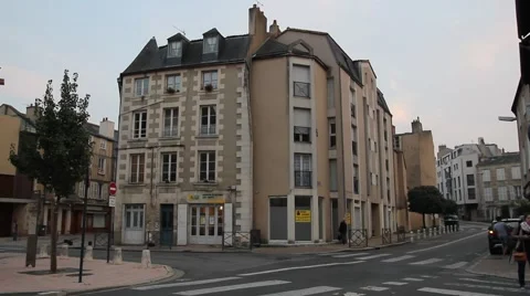 Poitiers in the evening Stock Footage 46026327