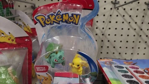 Pokemon Bulbasaur and Pikachu Stock Footage 201435911