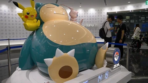 Pokemon Center Store Entrance in Tokyo Japan Stock Footage 120489562