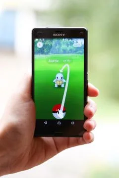 Pokemon Go App Foto stock