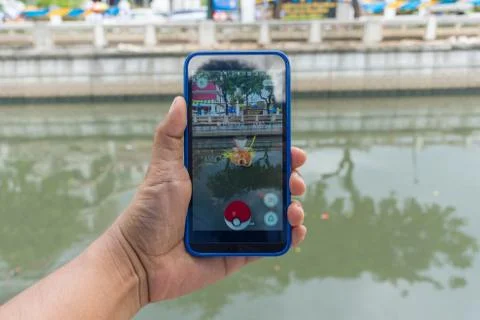 Pokemon Go application game Foto stock