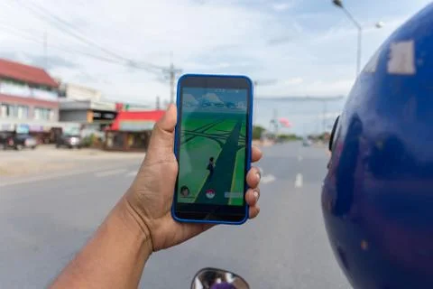 Pokemon Go application game Stock-Fotos