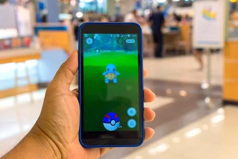 Pokemon Go application game Foto stock