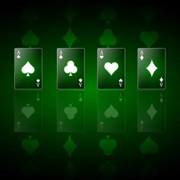 Poker background with game elements Stock Illustration