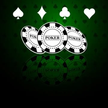 Poker background with game elements Stock Illustration