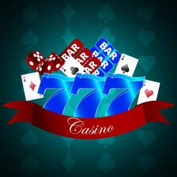 Poker background with game elements Stock Illustration