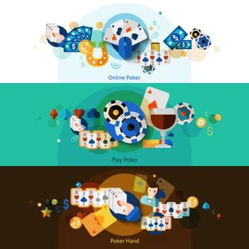 Poker banners set Illustration