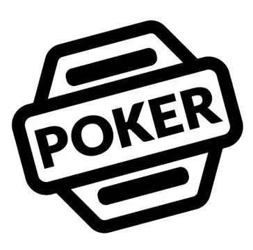 Poker black stamp Stock Illustration