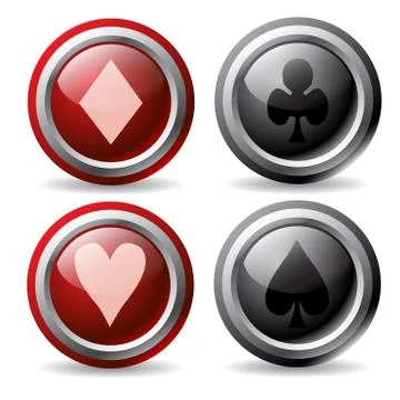 Poker buttons Stock Illustration