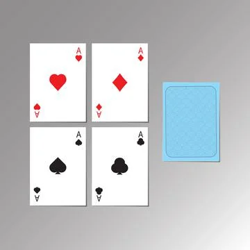 Poker Card Clasic Ace Vector 스톡 일러스트