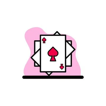 Poker Card Icon Concept Vector Design Illustration Stock Illustration