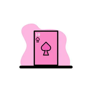 Poker Card Icon Conceptual Vector Design Illustration Stock Illustration