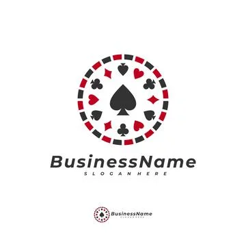 Poker card logo vector template, Creative Gambling logo design concept Illustrazione stock