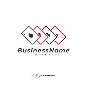 Poker card logo vector template, Creative Gambling logo design concept Stock Illustration