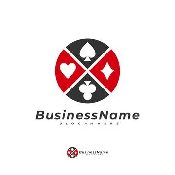 Poker card logo vector template, Creative Gambling logo design concept Stock Illustration