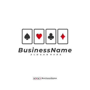 Poker card logo vector template, Creative Gambling logo design concept Stock Illustration