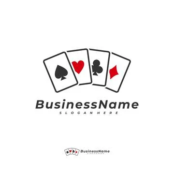 Poker card logo vector template, Creative Gambling logo design concept Stock Illustration