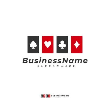 Poker card logo vector template, Creative Gambling logo design concept Stock Illustration