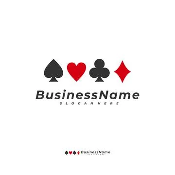 Poker card logo vector template, Creative Gambling logo design concept Illustrazione stock