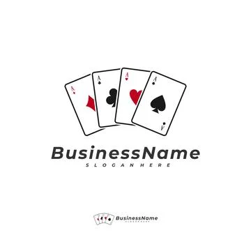 Poker card logo vector template, Creative Gambling logo design concept Illustration