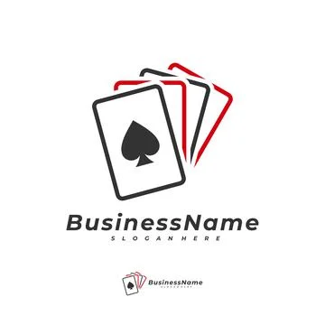 Poker card logo vector template, Creative Gambling logo design concept Stock Illustration