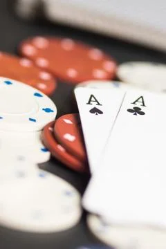 Poker cards and chips concept. Foto stock