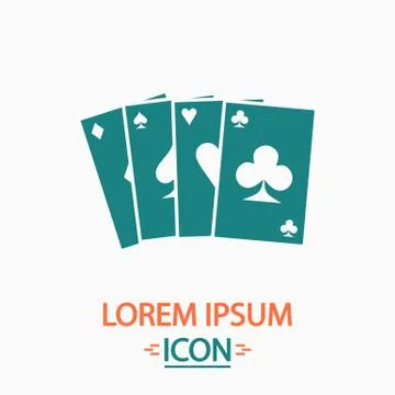 Poker Cards computer symbol Stock Illustration