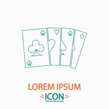 Poker Cards computer symbol Stock Illustration