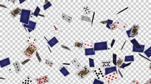Poker Cards Explosion - 02 - 30 FPS Stock Footage