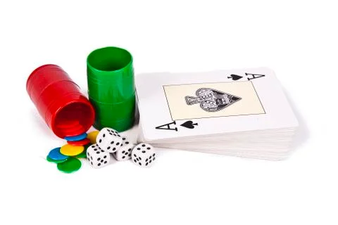 Poker cards, games and objects of betting and casinos Stock-Fotos
