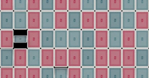 Poker cards rotating, camera transition with alpha channel Stock Footage 79531101