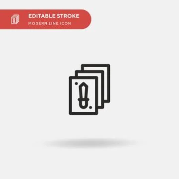 Poker Cards Simple vector icon. Illustration symbol design template for web m Stock Illustration
