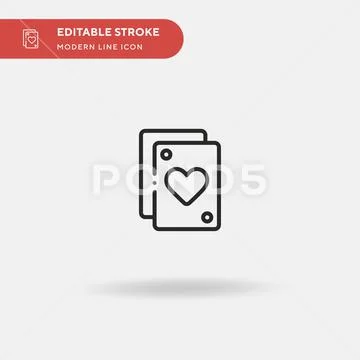 Poker Cards Simple vector icon. Illustration symbol design template for web m Stock Illustration