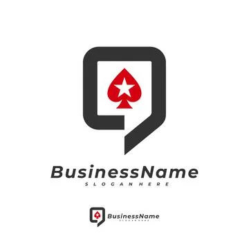 Poker Chat logo vector template, Creative Gambling logo design concept Stock Illustration