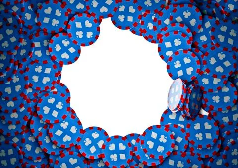 Poker chip frame Stock Illustration