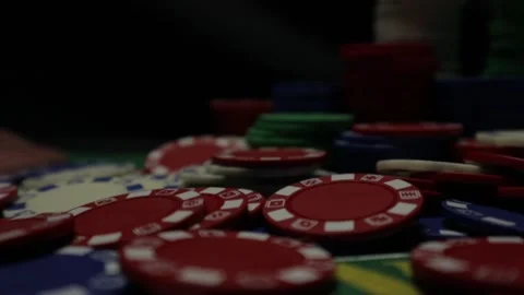 Poker Chip pan right Stock Footage 135052460