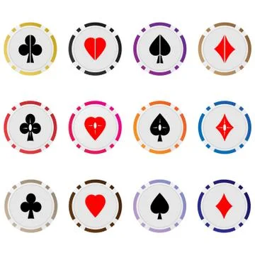 Poker chips 04 스톡 일러스트
