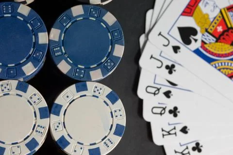 Poker chips and cards. High resolution image. Stock Photos