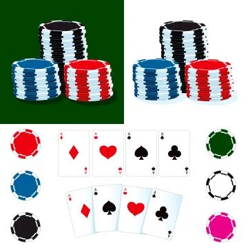 Poker Chips And Cards Stock Illustration