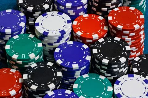 Poker chips background Stock Photos