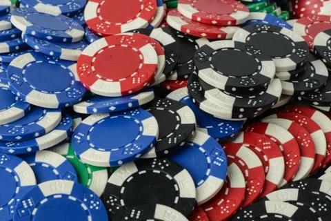 Poker chips background Stock-Fotos