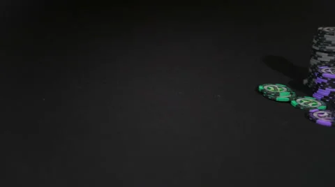 Poker Chips on a Black Table 스톡 동영상 61391930